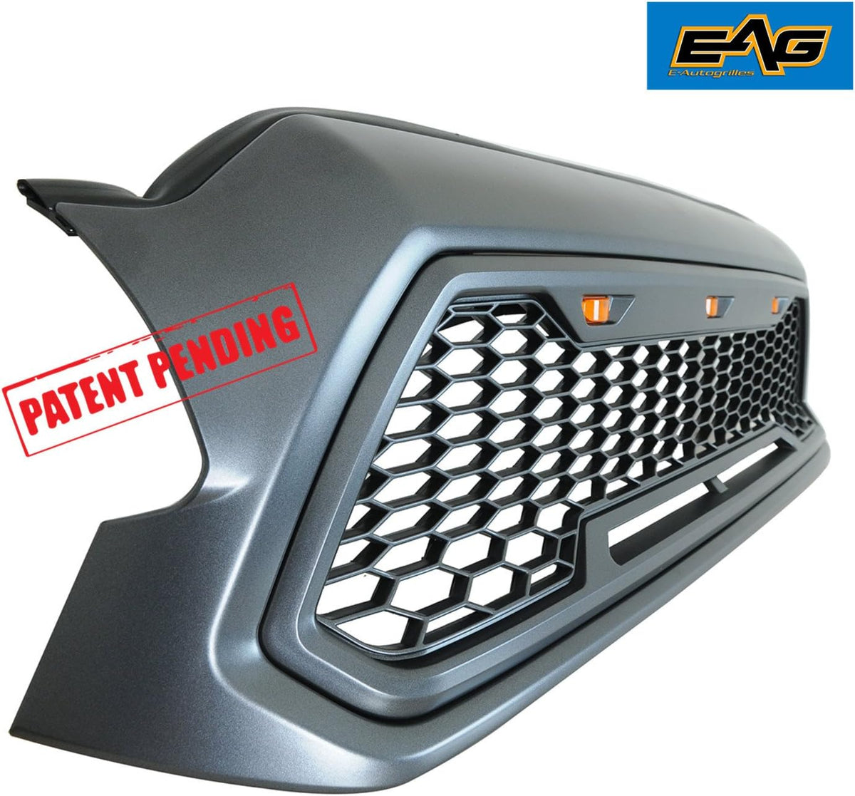 Charcoal Gray ABS Front Grille with Amber LED Lights K318806