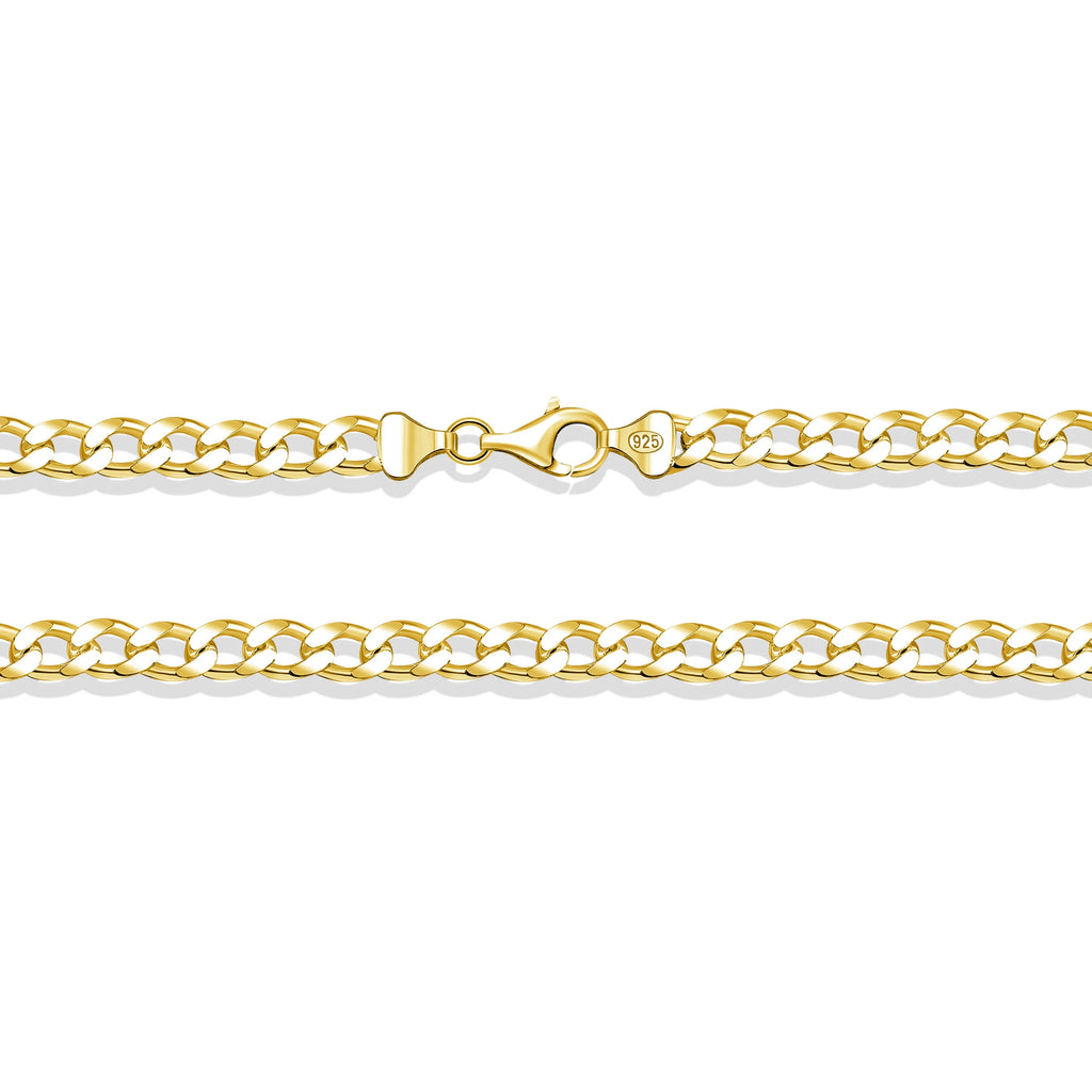 Sterling Silver Handmade 6mm Cuban Chain Necklace F910486