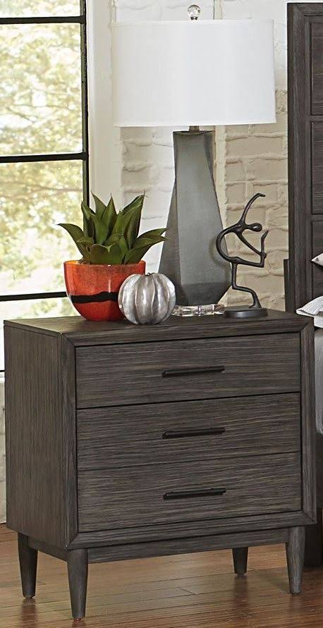 Gray Night Stand D576