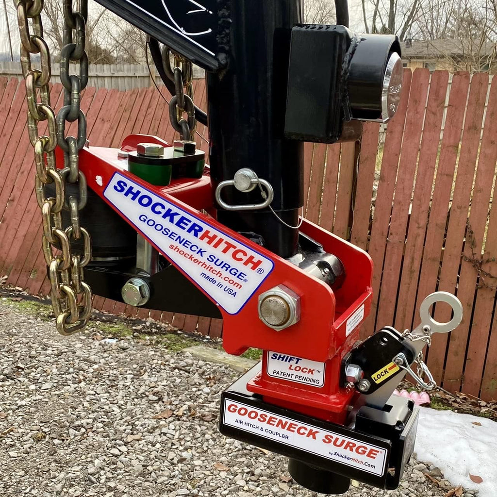 Gooseneck Air Hitch & Coupler, Round 3-15/16" Angled Pin 30K Coupler 9" Offset K905866