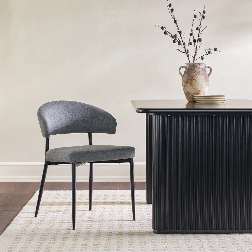 Charcoal Upholstered Dining Chair, Set of 2 W953212
