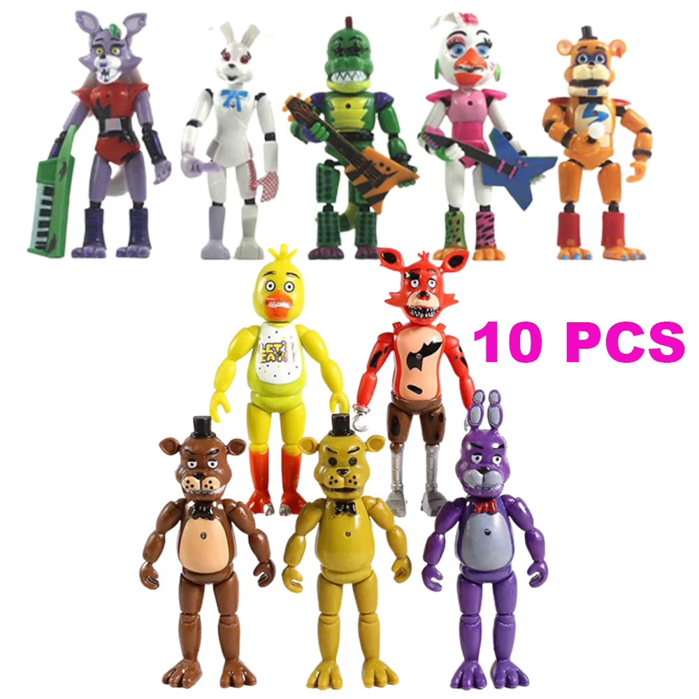10Pcs FNAF Action Figures Gift Toys U66128