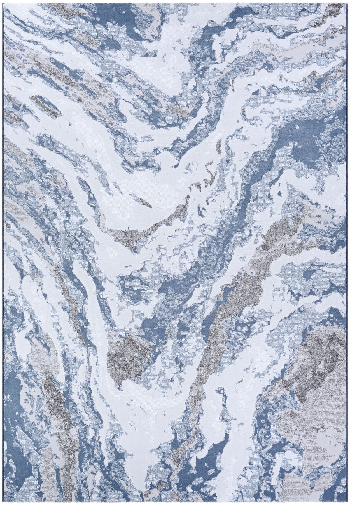 Abstract Marble Area Rug, 5'3" x 7'6", Grey T905057