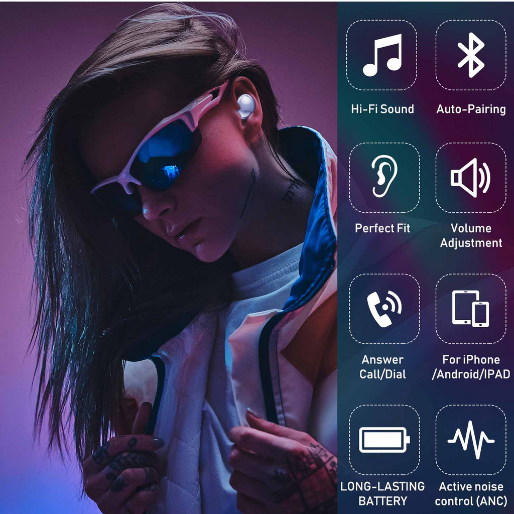Purple True Wireless Earbuds with Active Noise Cancelling C671
