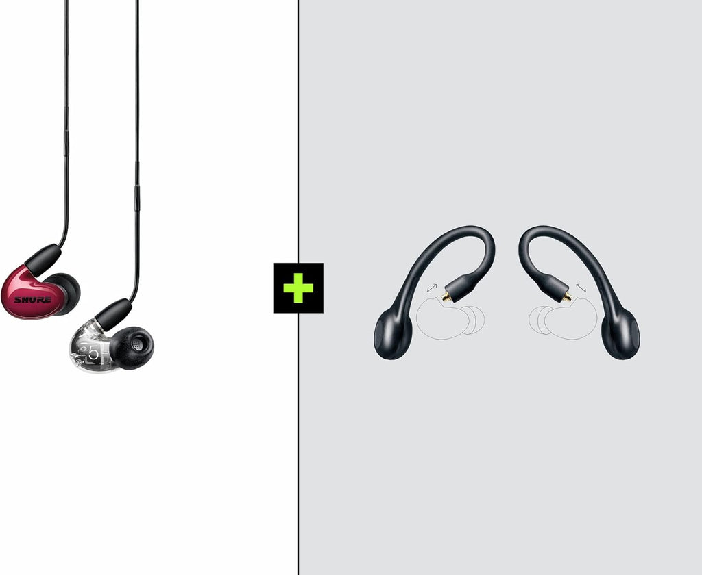Red True Wireless Earbuds Bundle with SE535 Sound Isolating Earphones and RMCE-TW2 Bluetooth Adapter Z7279