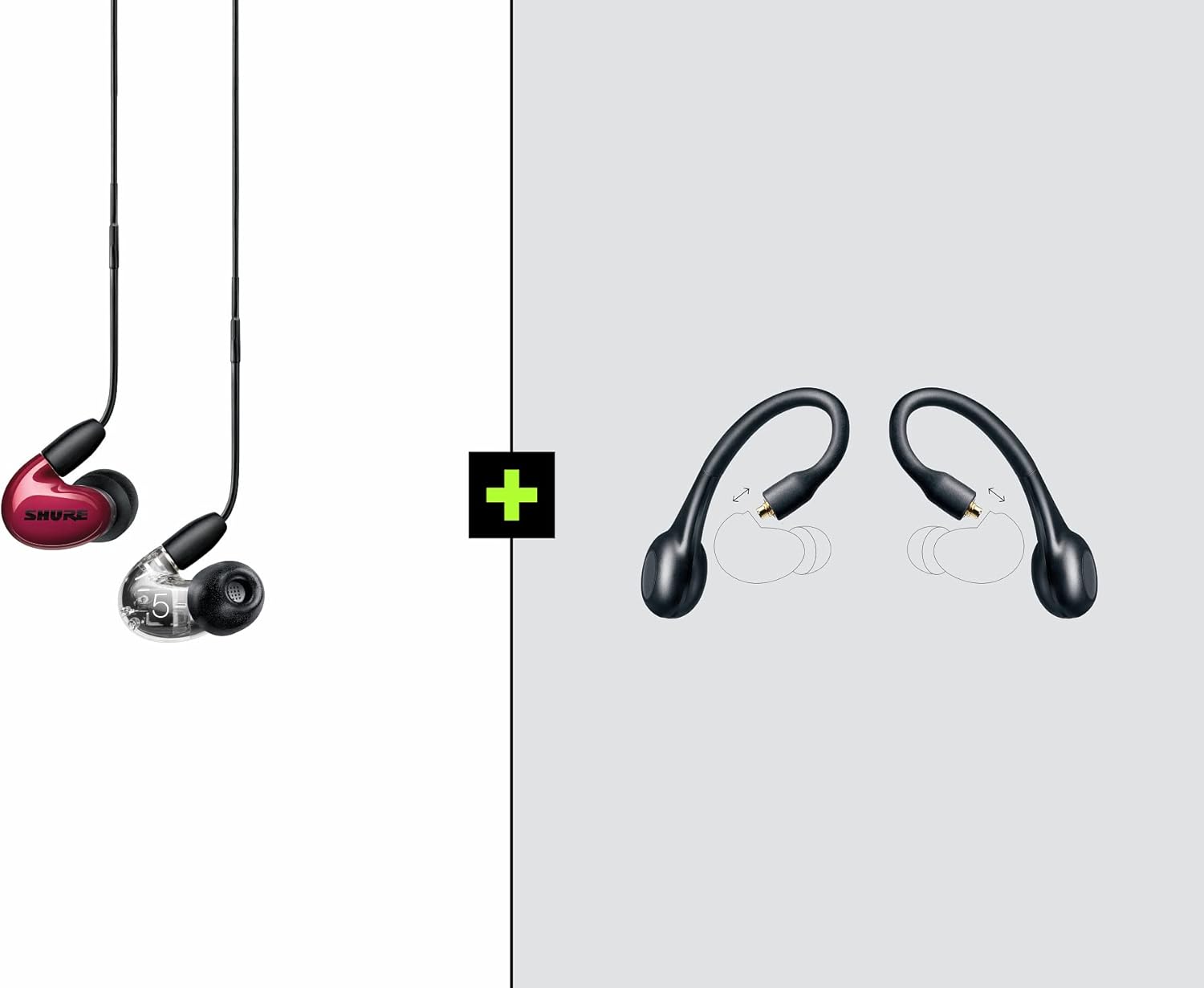 Red True Wireless Earbuds Bundle with SE535 Sound Isolating Earphones and RMCE-TW2 Bluetooth Adapter Z7279