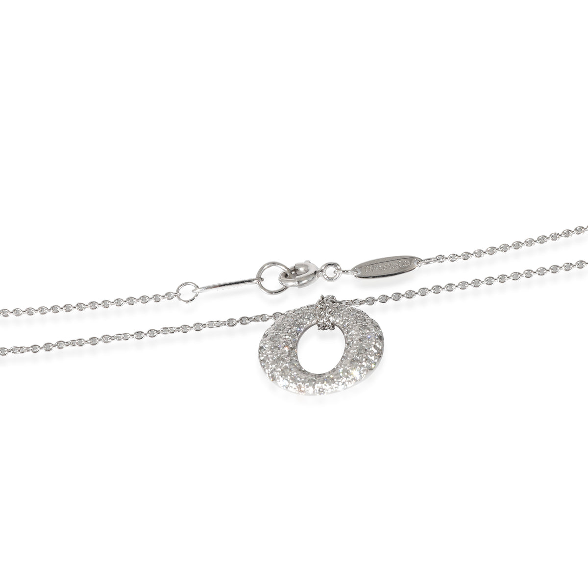 Diamond Circle Pendant in Platinum 0.75 CTW G781