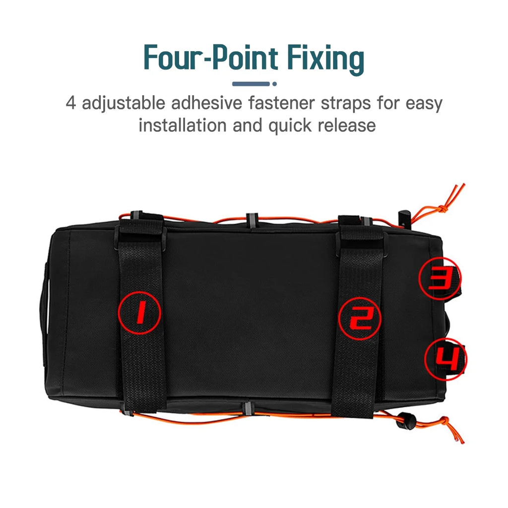 Waterproof Rear Seat Bike Trunk Bag with 2 Side Hanging Bags E727