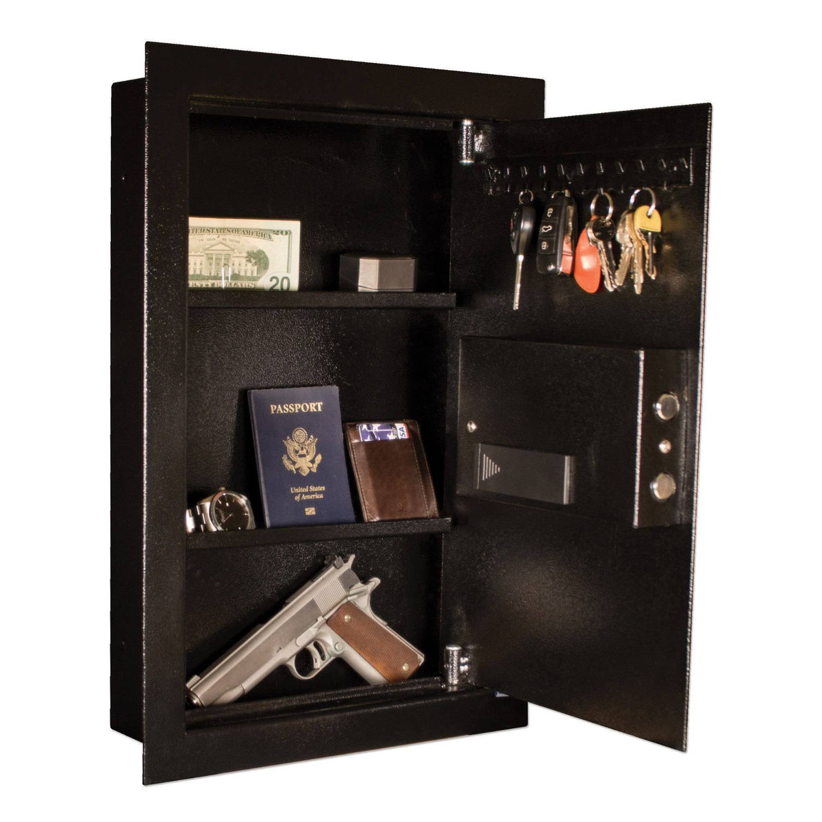 Steel Wall Safe with Electronic Lock A534954