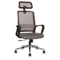 Copper Gray Black Ergonomic High-Back Task Chair with Headrest S7301