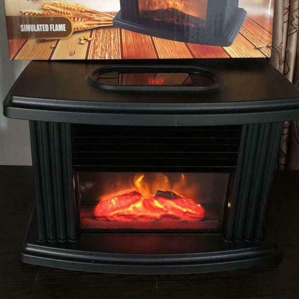 3D Electric Fireplace, 1000W Small Air Heater W164654