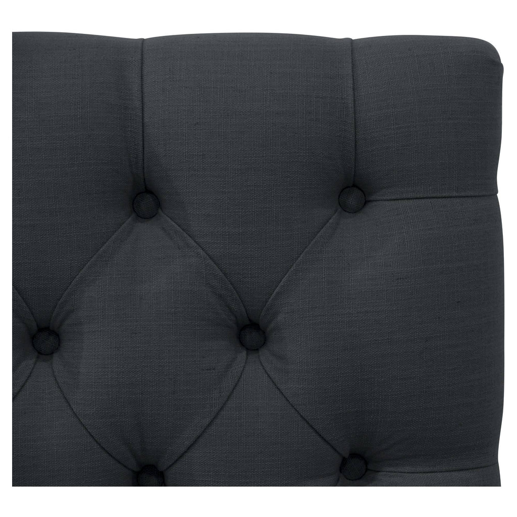 Twin Tufted Headboard Linen Ink R725