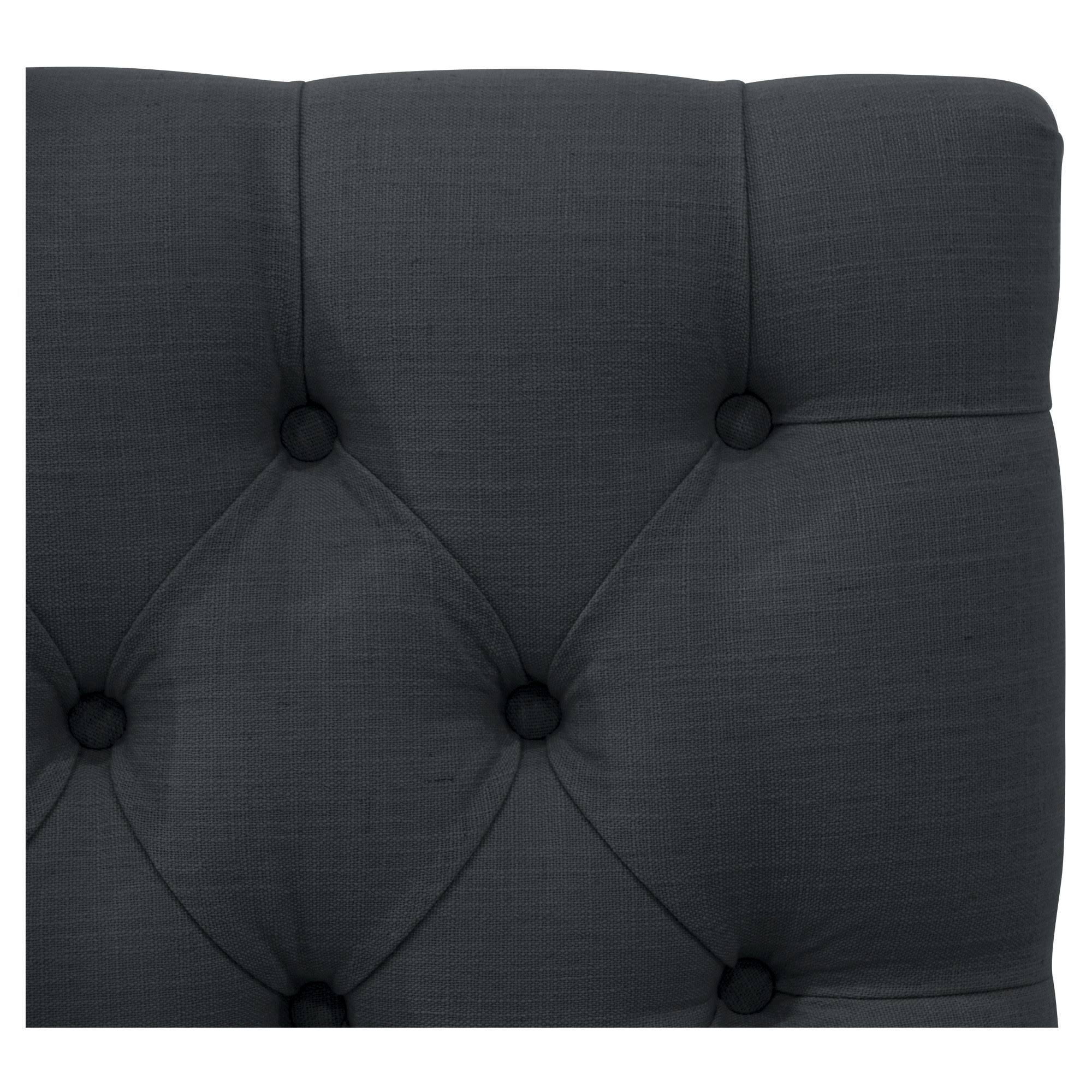 Twin Tufted Headboard Linen Ink R725