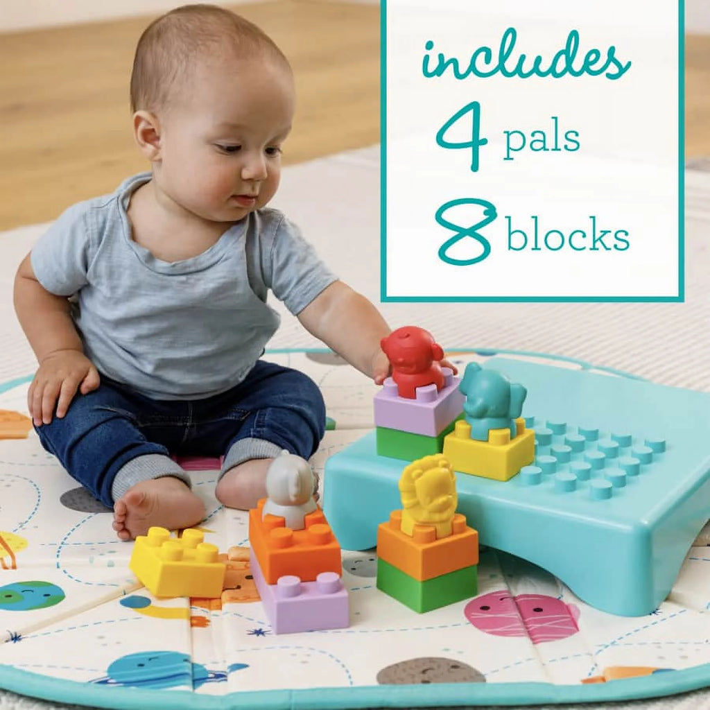 14-Piece Multicolor Building Blocks Activity Station S318