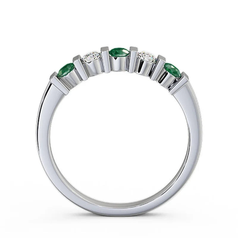 14K White Gold Diamond Eternity Band Size 4.5 W288