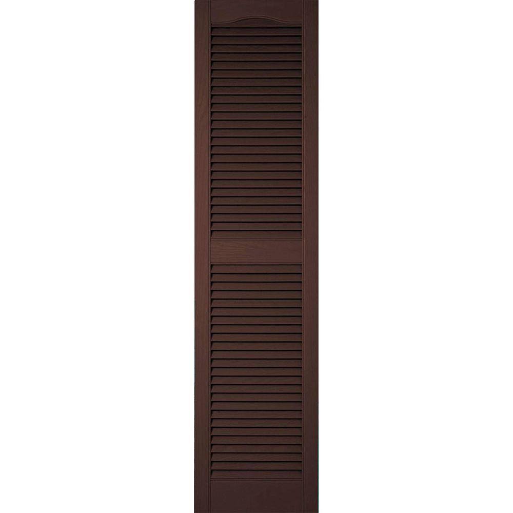 12x22W x 64x22H Vinyl Open Louver Shutters M520