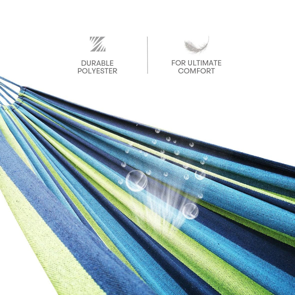 Freestanding Steel Double Hammock with Carry Bag F92729