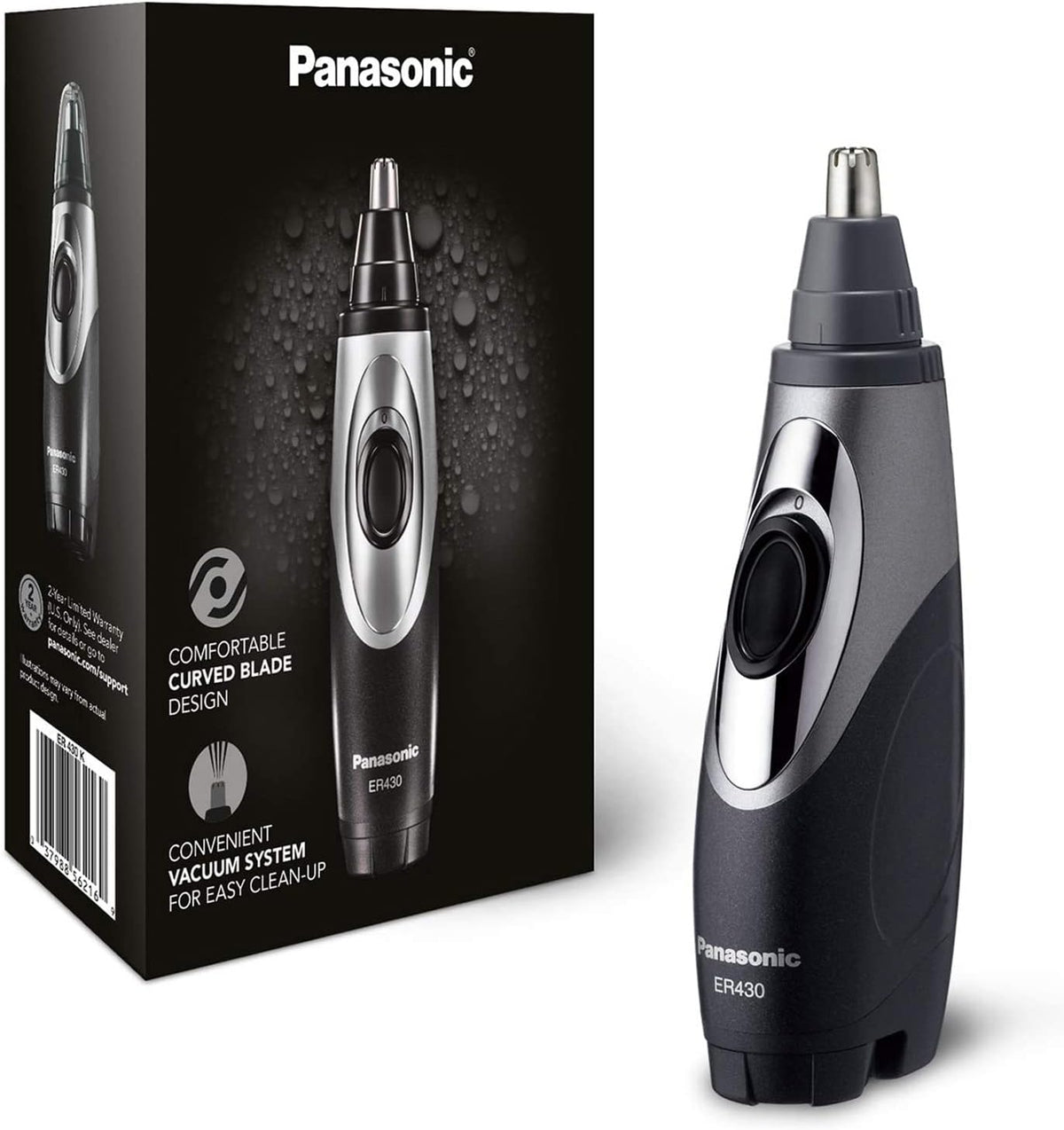 Men's Nose & Ear Hair Trimmer with Vacuum Cleaning System A757