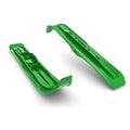 Pair of Green Snowmobile Skis E8586