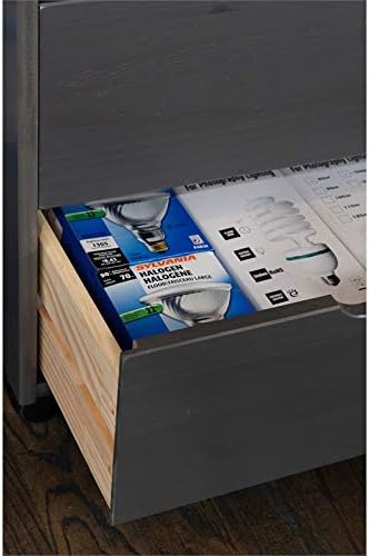 Gray Eight Drawer Wood Rolling Storage Cart J60981