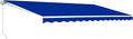 Motorized Retractable Patio Awning with Polyester Canopy V931174