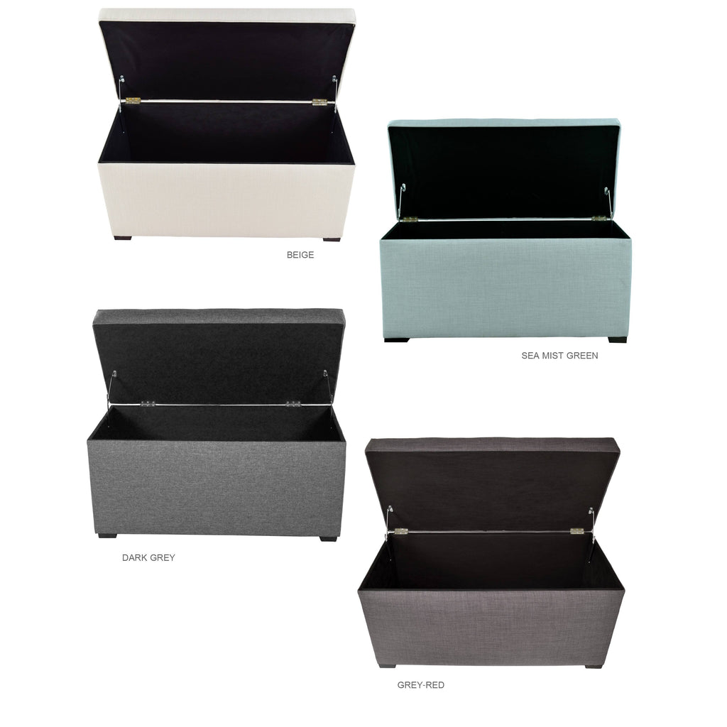 Green 8 Button Tufted Storage Bench P438
