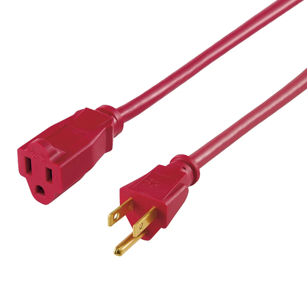 Red 100FT 14AWG 3 Prong Extension Cord U2917