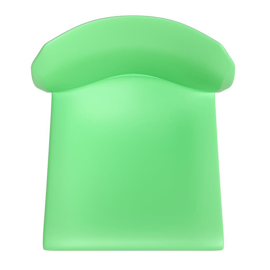 Green Full Back Contoured Stack Chair with Gray Sled Base L4348