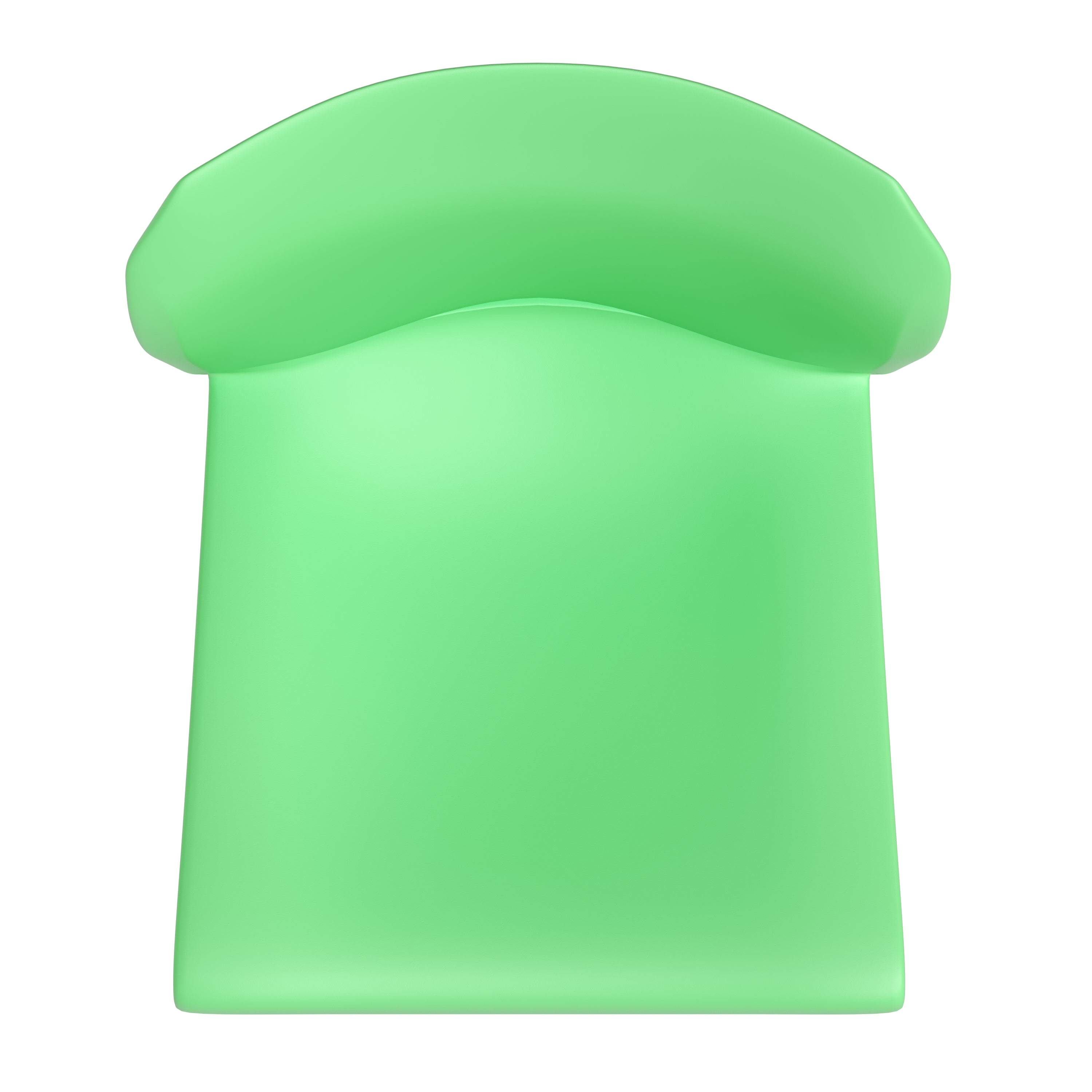 Green Full Back Contoured Stack Chair with Gray Sled Base L4348