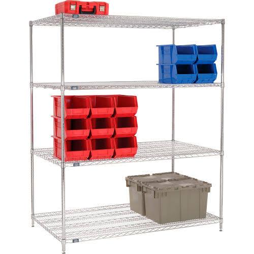 Chrome Wire Shelving Starter 72x22W x 36x22D x 86x22H U41229