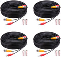 4x150ft Siamese BNC Video and Power Security Camera Cable with 2 Female Connectors, White, Pack of 2 D5900
