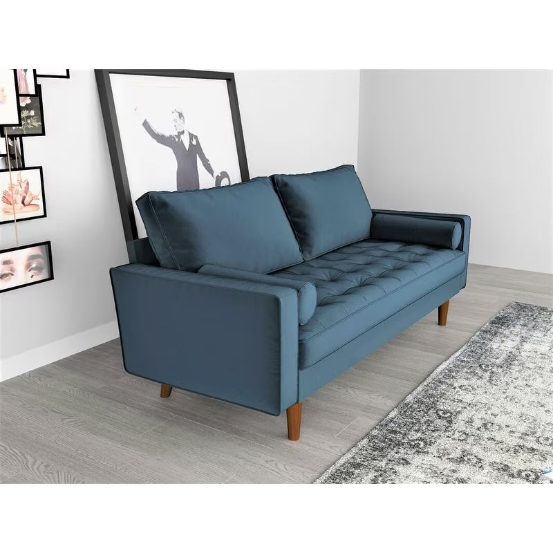 Prussian blue Velvet Sofa I953