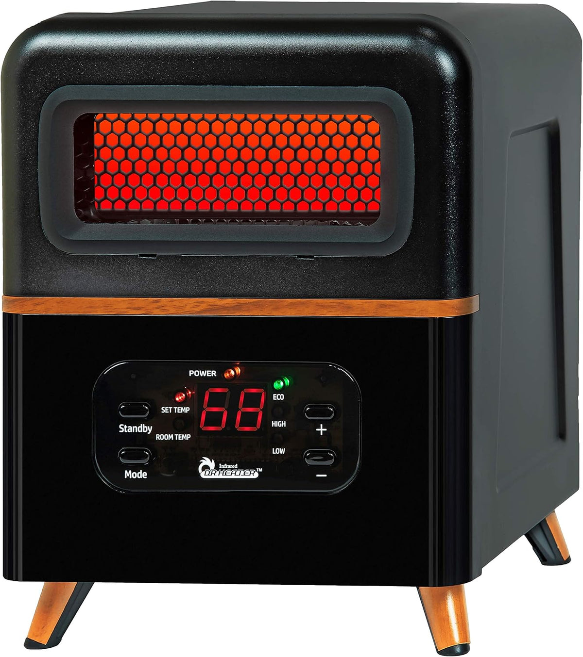 Black Hybrid Infrared Space Heater S3606