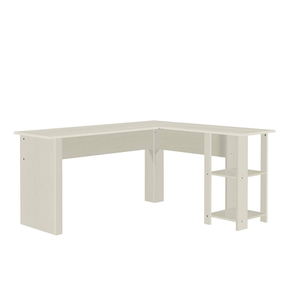 Antique White L Shape Executive Desk E8963