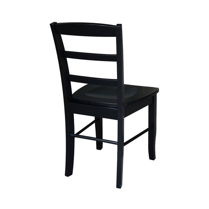 Black Ladderback Dining Chair Set of 2 Y301