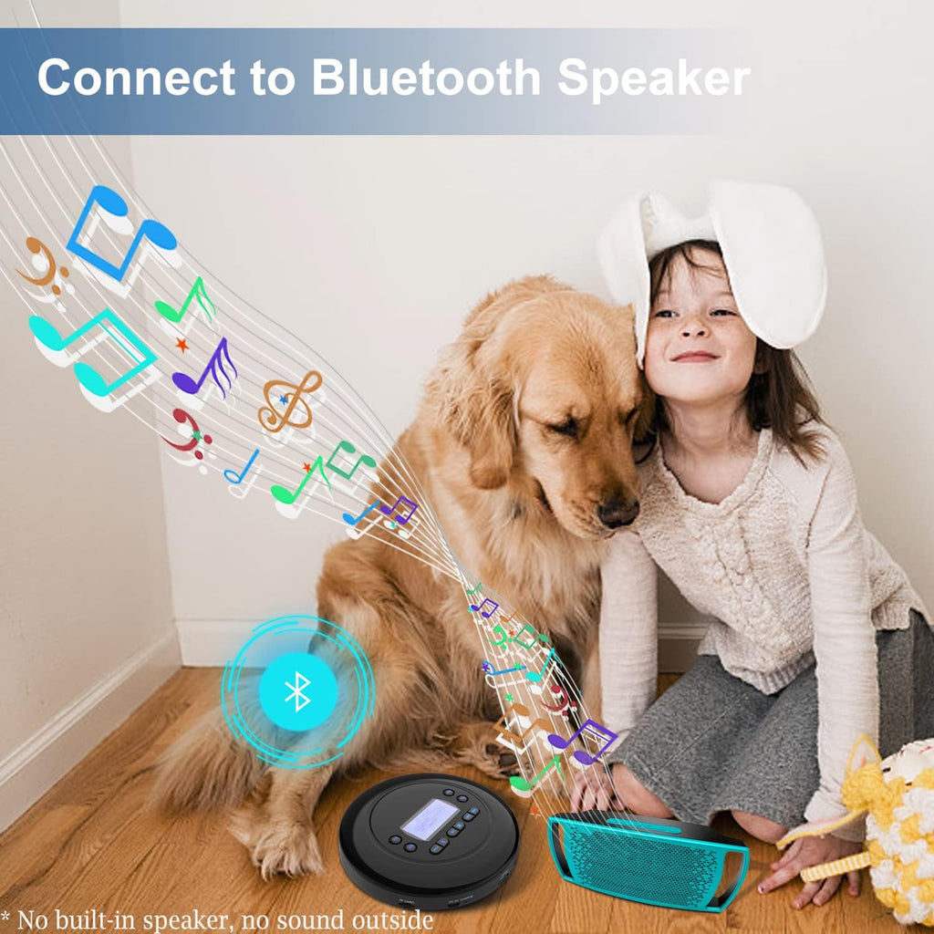 Pack of 2 Portable Bluetooth CD Player with Dual Headphone Jack R320