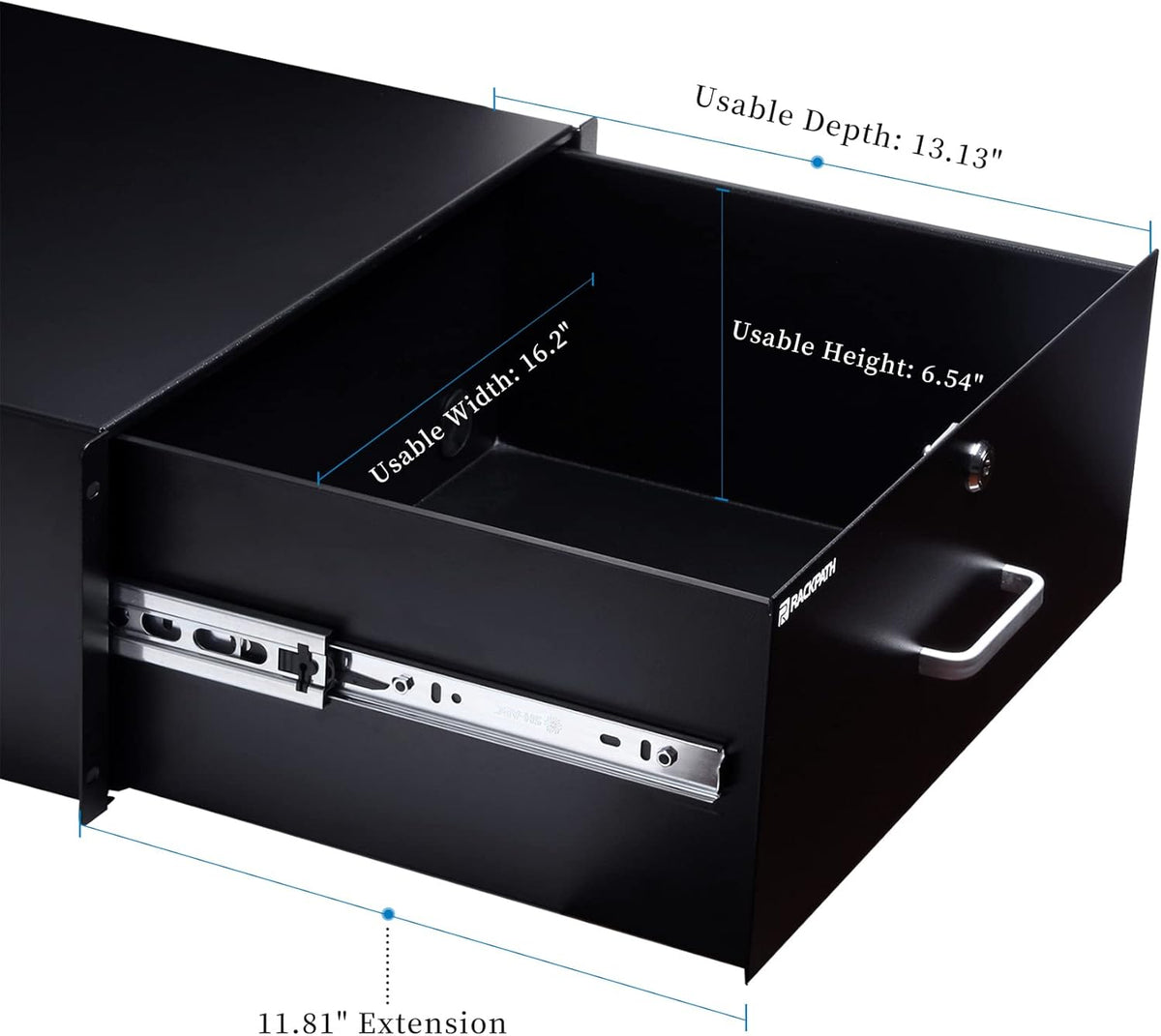 1U Rack Mount Drawer with Lock and Key Z110