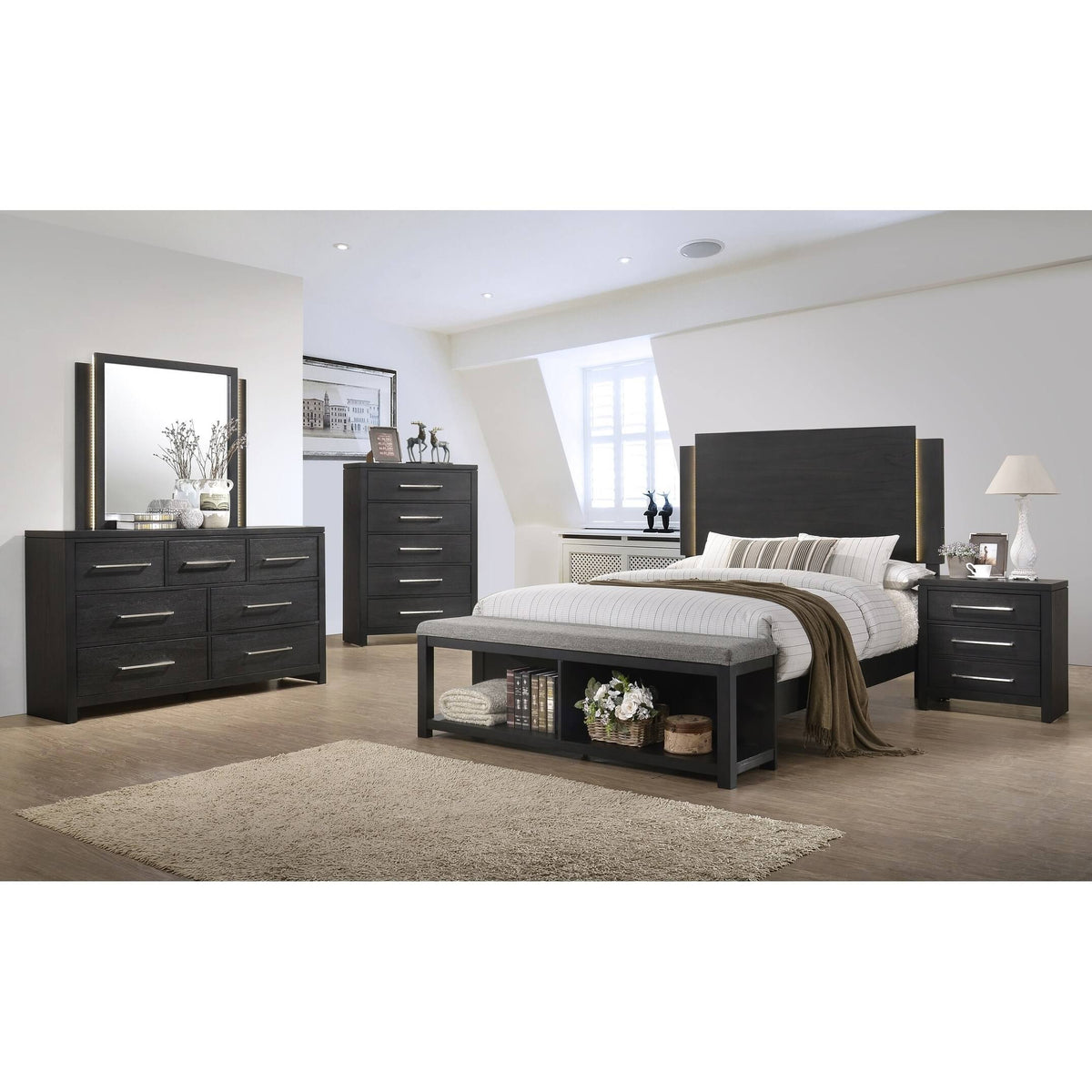 Charcoal Grey Lift Top Chest Q250642