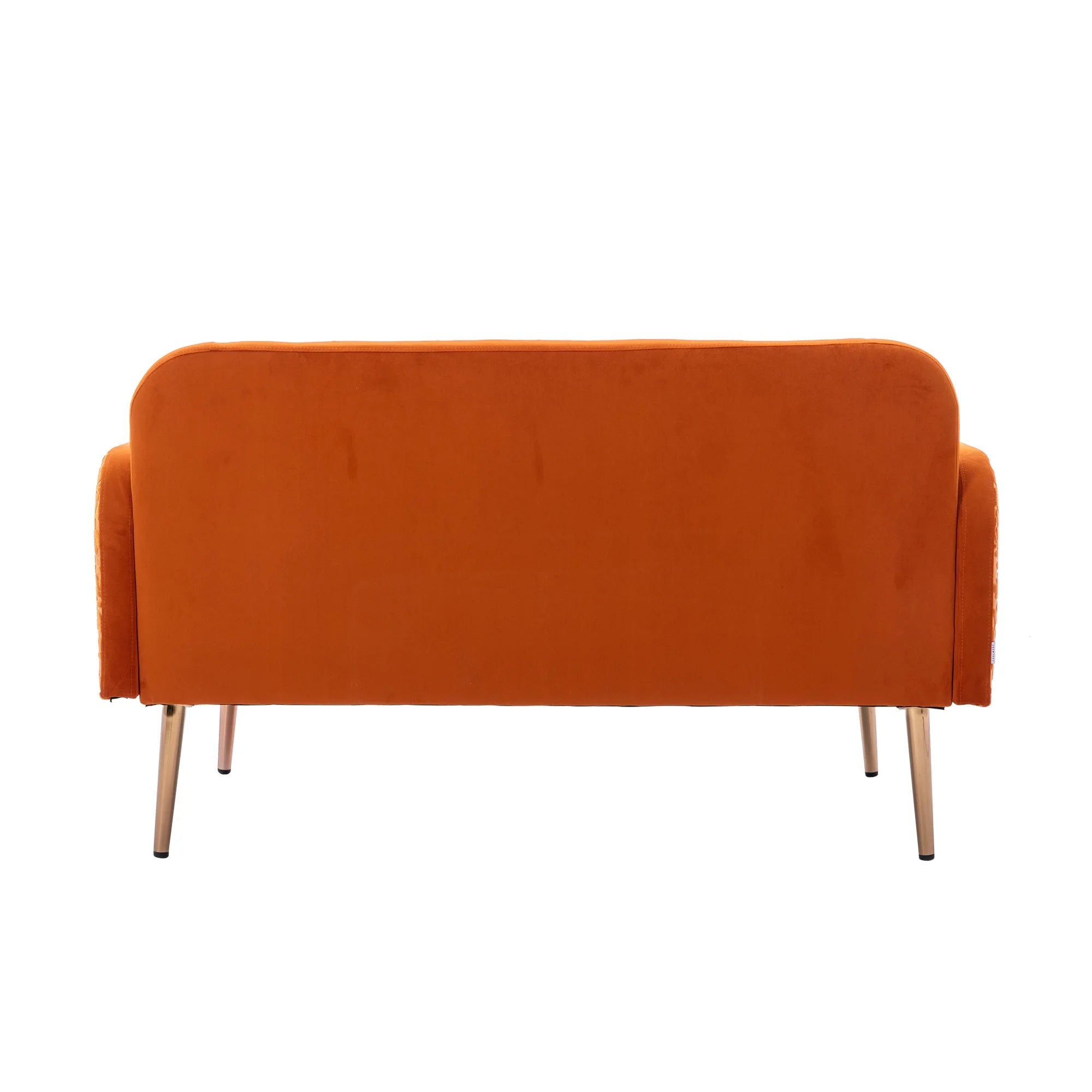 Velvet Accent Loveseat Sofa with Metal Feet K1104