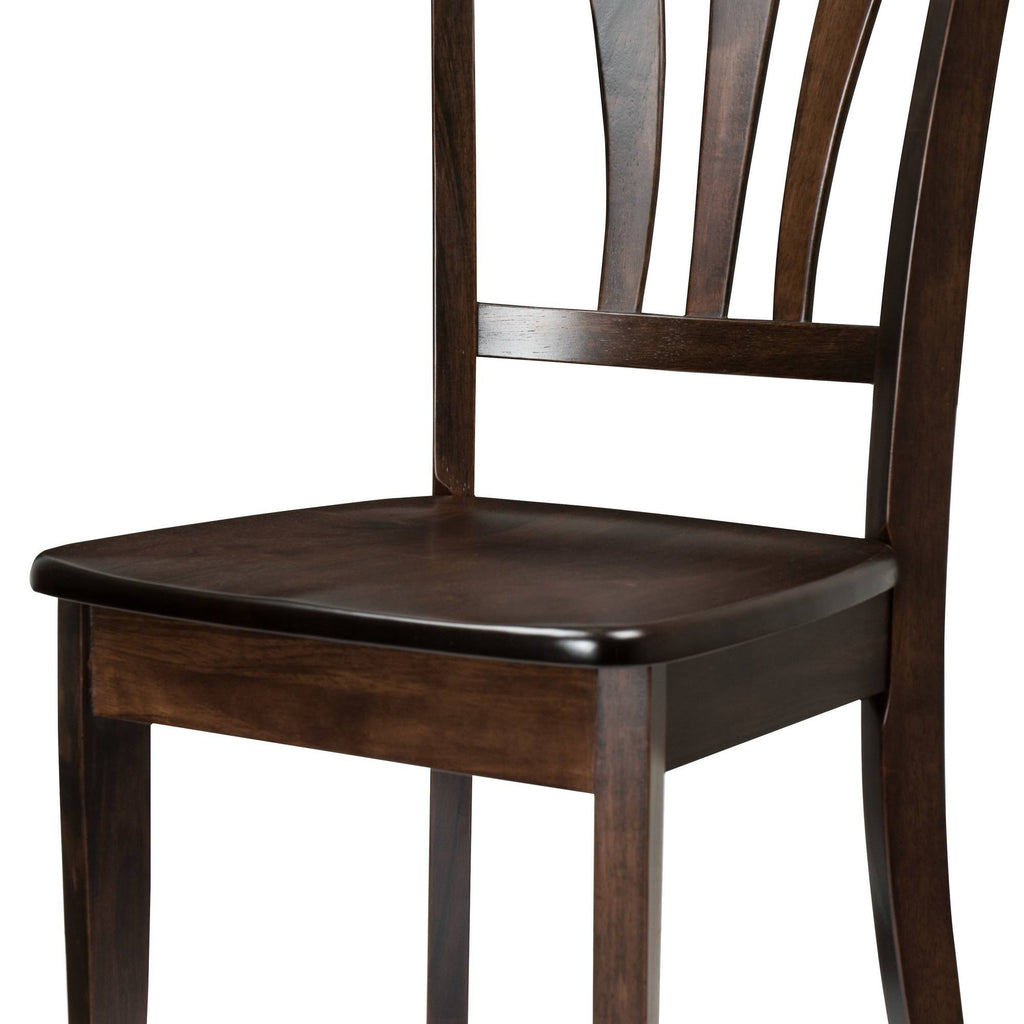 Cappuccino Stained Solid Wood Dining Chairs (Set of 2) A2912