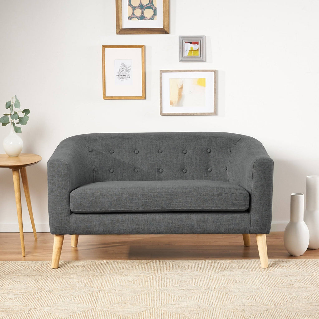 Muted Blue Mid-Century Loveseat K22232