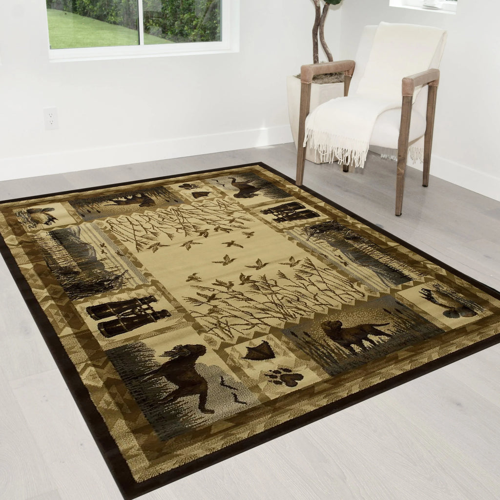 Multicolor Geometric Cabin Area Rug G91196