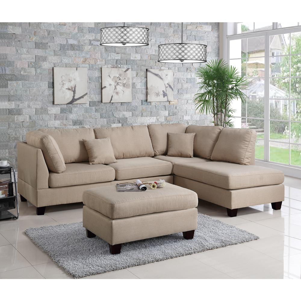 Reversible Sectional with Ottoman Set B49624