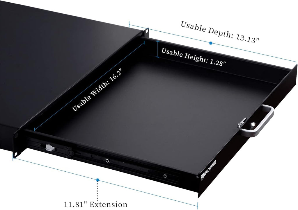 1U Rack Mount Drawer with Lock and Key Z110