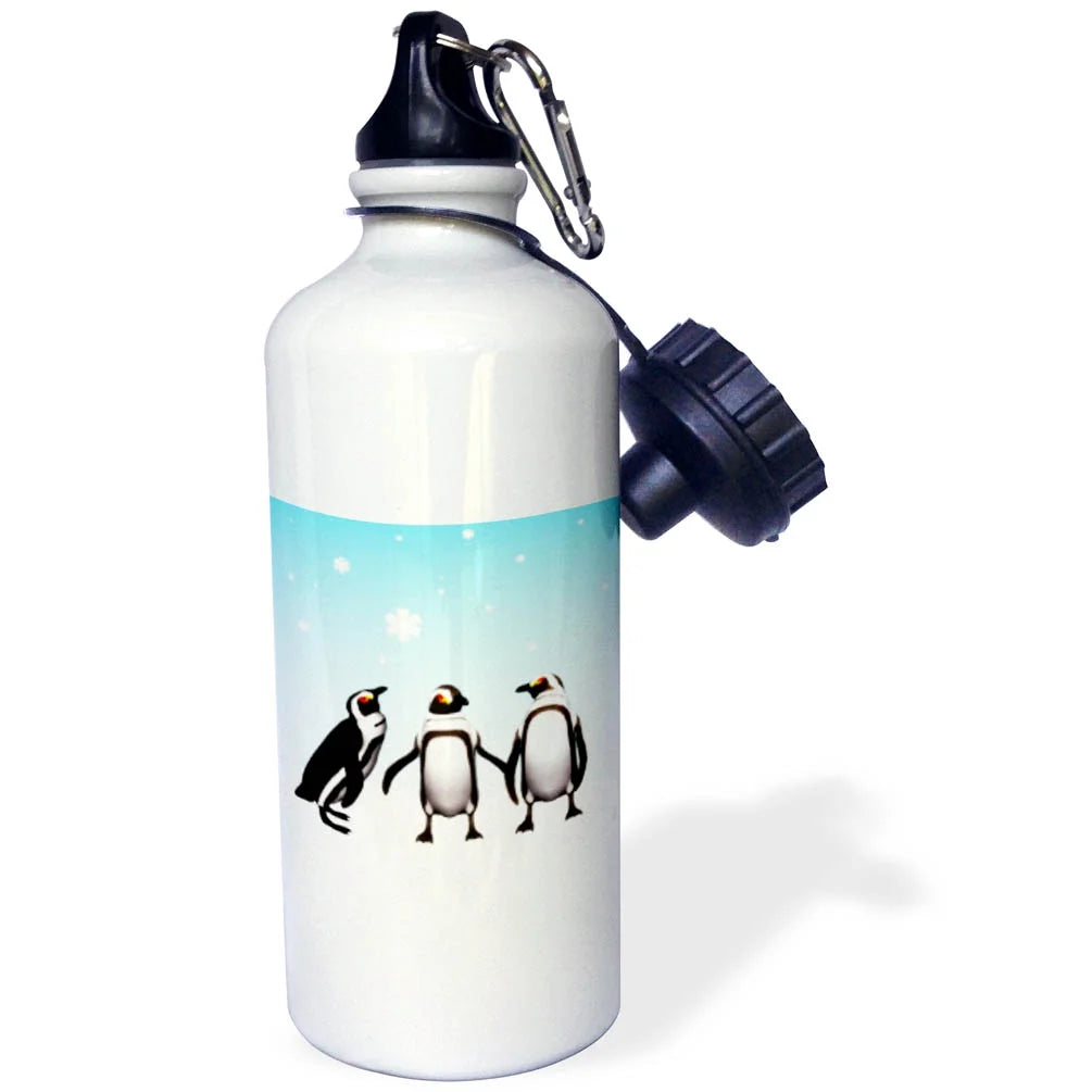 Penguins Playing In Snow 21 oz Sports Water Bottle U85345