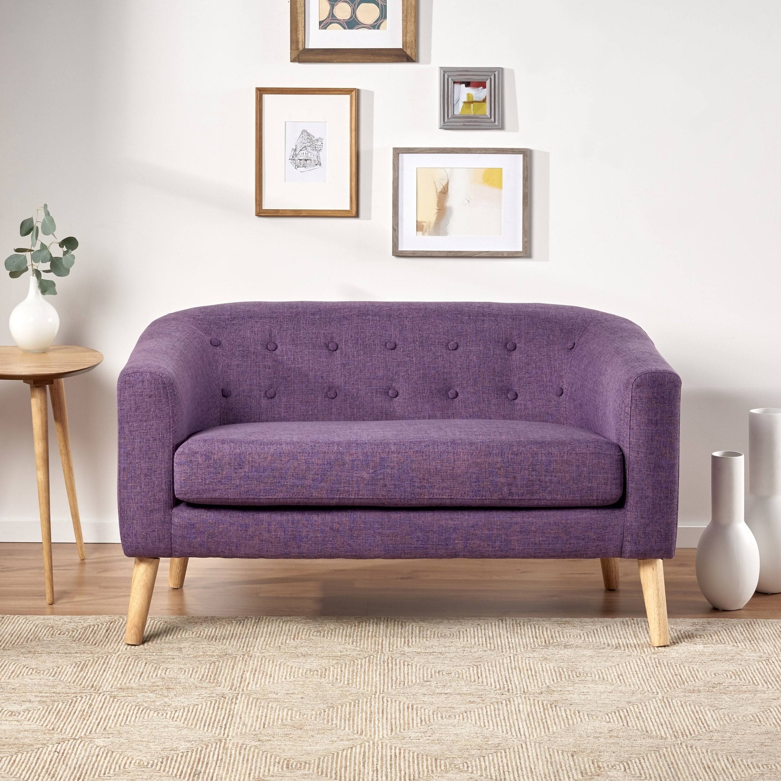 Muted Blue Mid-Century Loveseat K22232