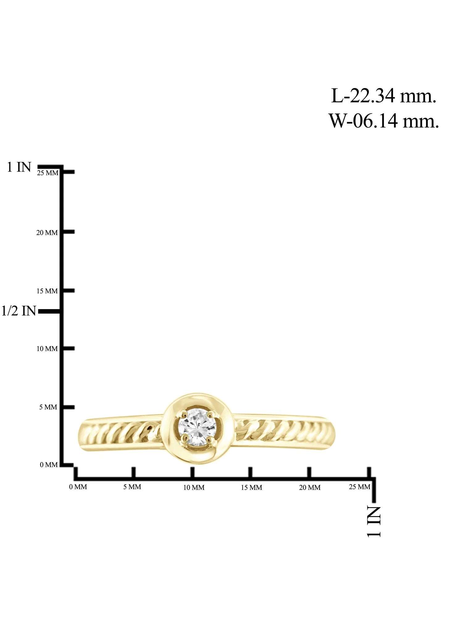 14K Gold-Plated Silver Diamond Ring W38690