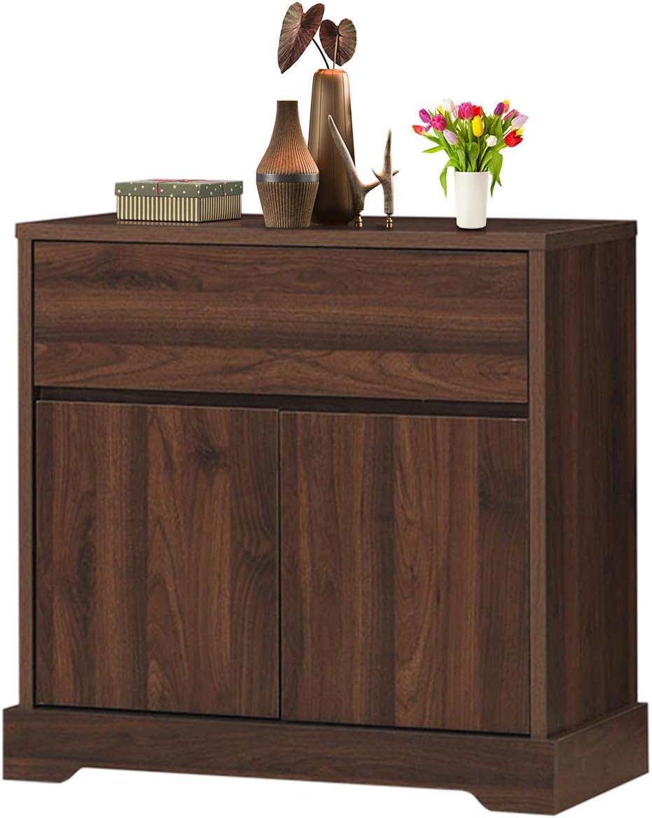 Walnut Buffet Sideboard with 2 Drawers and 2 Cabinets Z15133