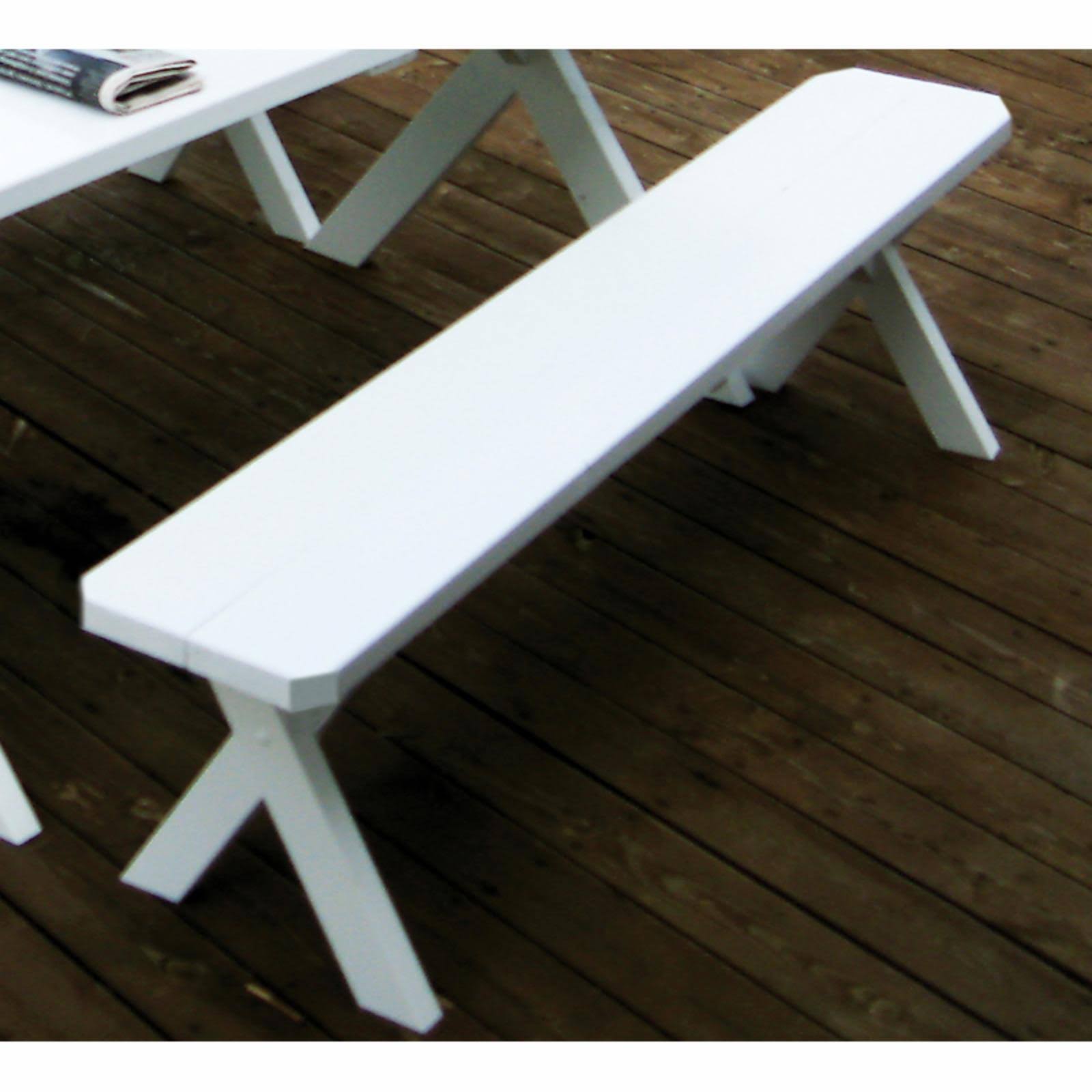 Yellow Pine Crossleg Backless Bench U3946