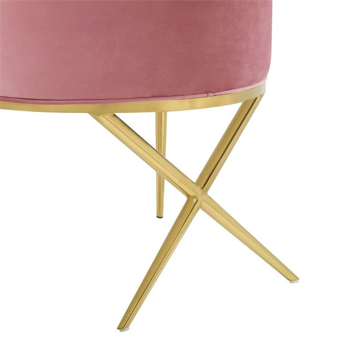 Pink Velvet Tufted Accent Dining Arm Chair M366